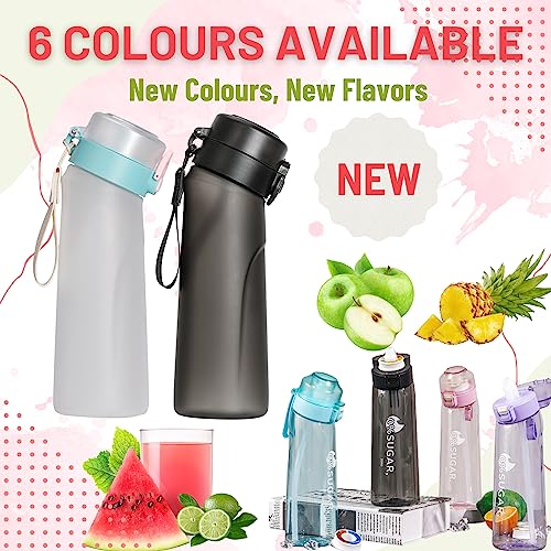 Flavored Water Bottle with Pods for Kids - Purple (22 oz)