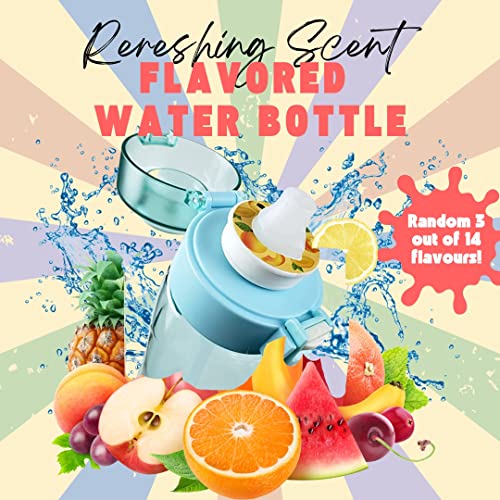 Flavored Water Bottle with Pods for Kids - Purple (22 oz)