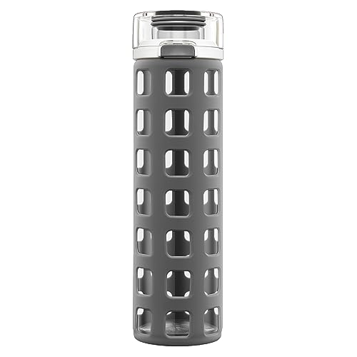 Ello Syndicate Gray Glass Water Bottle, 20oz