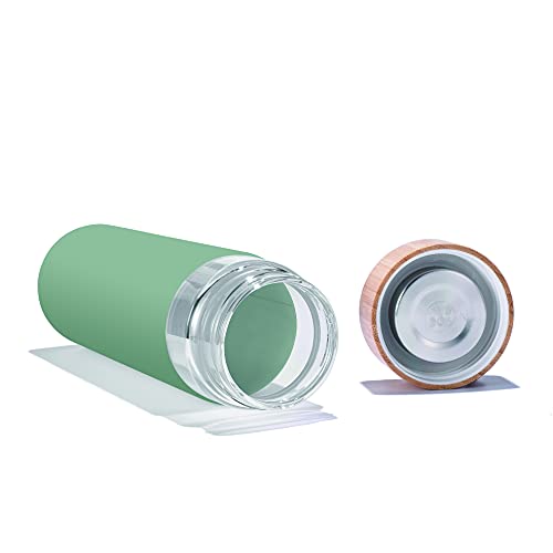 Yomious Glass Water Bottle with Bamboo Lid - BPA Free