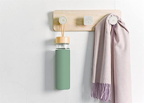 Yomious Glass Water Bottle with Bamboo Lid - BPA Free