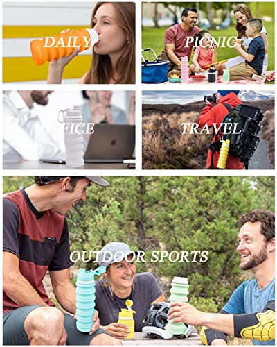 26oz Nefeeko Silicone Water Bottle: Collapsible & Leakproof