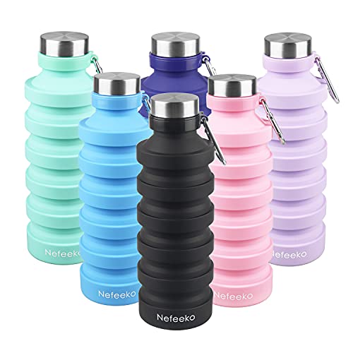 Collapsible Silicone Water Bottle - Portable Sports Travel