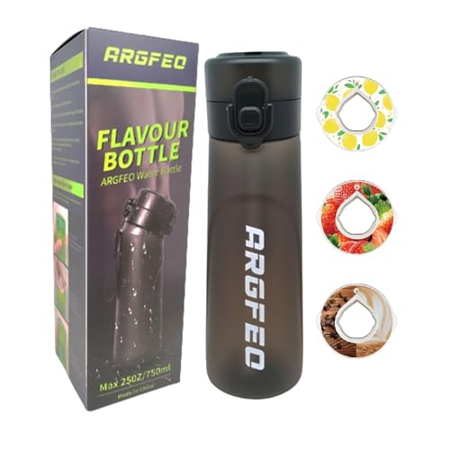 ARGFEO Air Infused Water Bottle 25 oz/750ml (Black)