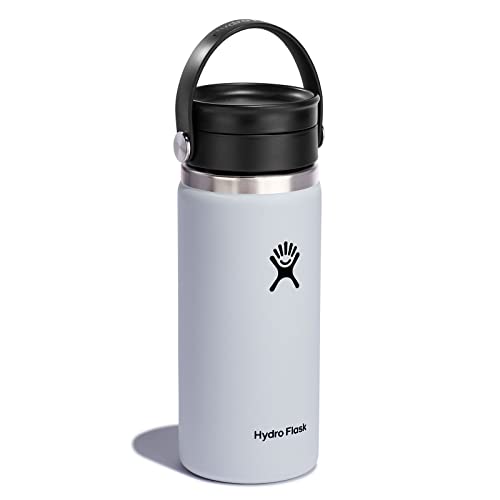 16 oz White Hydro Flask Wide Mouth Bottle