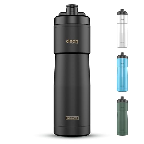 Insulated Bike Water Bottle with Easy Clean Nozzle