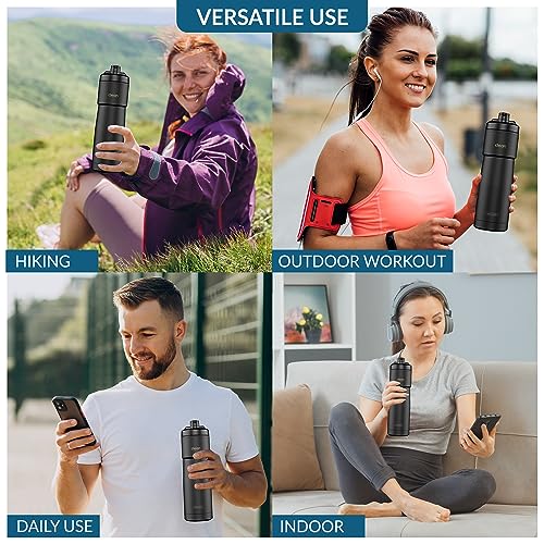 Insulated Bike Water Bottle with Easy Clean Nozzle