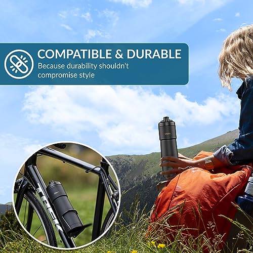 Insulated Bike Water Bottle with Easy Clean Nozzle