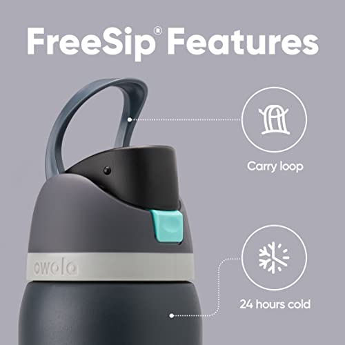 32oz Stainless Steel Water Bottle with Straw - FreeSip