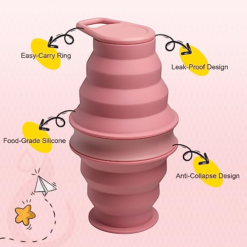 Opard Collapsible Water Bottles: 17 Oz, BPA-Free, Leak-Proof