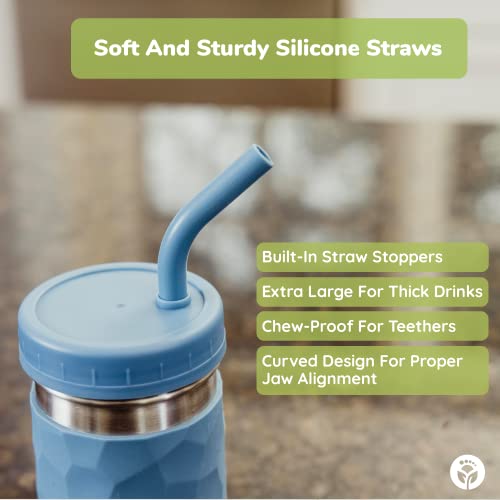 WeeSprout Kids Stainless Steel Smoothie Cups, Set of 4