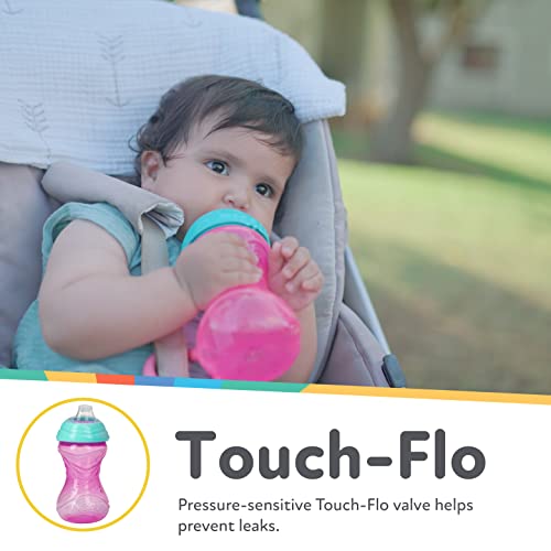 Nuby Girls' Clik-It Soft Spout Sippy Cup (3-Pack)