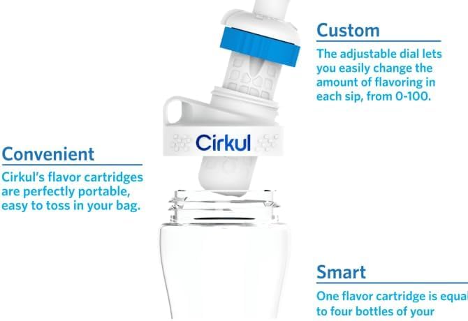 Cirkul 22oz Water Bottle + 2 Fruit Punch & Mixed Berry Cartridges