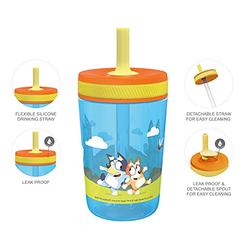 Bluey Kelso Tumbler Set, BPA-Free, Leak-Proof, Durable