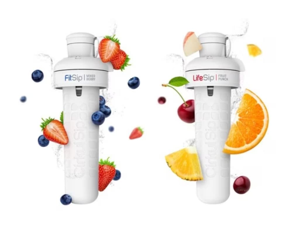 Cirkul 12 oz Water Bottle with 2 Flavor Cartridges