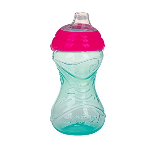 Nuby Girls' Clik-It Soft Spout Sippy Cup (3-Pack)