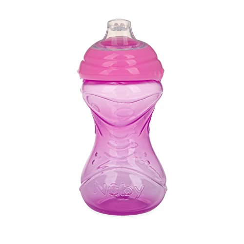 Nuby Girls' Clik-It Soft Spout Sippy Cup (3-Pack)