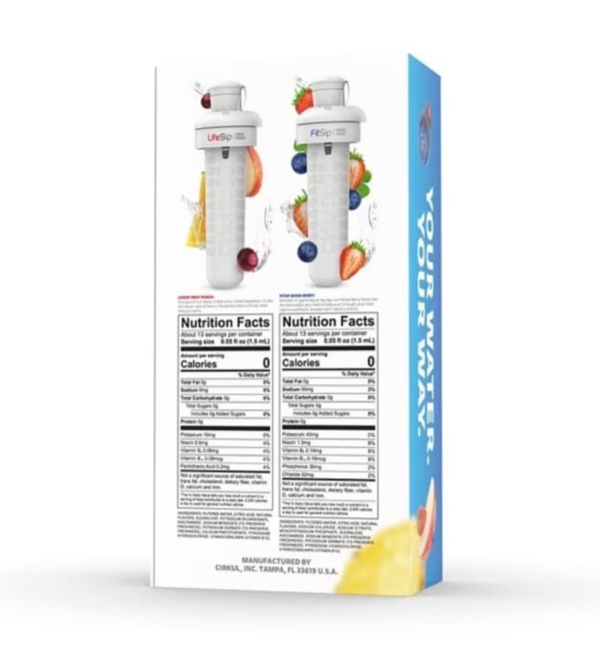 Cirkul 12 oz Water Bottle with 2 Flavor Cartridges