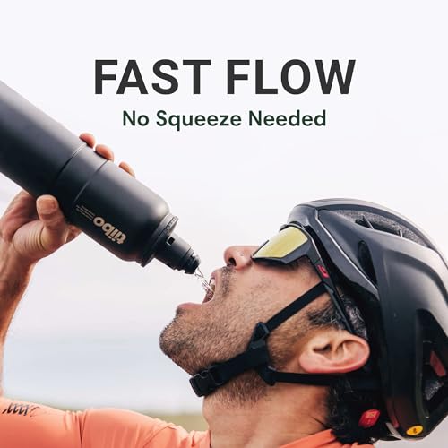 Tiibo 23oz Insulated Steel Bike Water Bottle