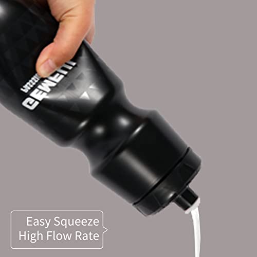 GEMFUL 750ml Bike Water Bottles with Holder - 2 Pack