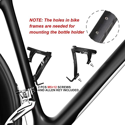 GEMFUL 750ml Bike Water Bottles with Holder - 2 Pack