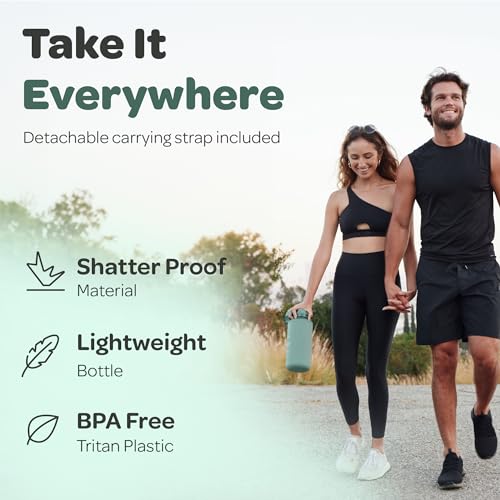 Hydracy 64oz Water Bottle with Time Marker