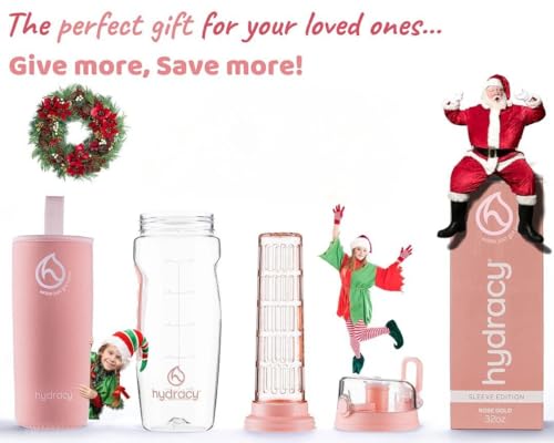 Hydracy Rose Gold Fruit Infuser Water Bottle