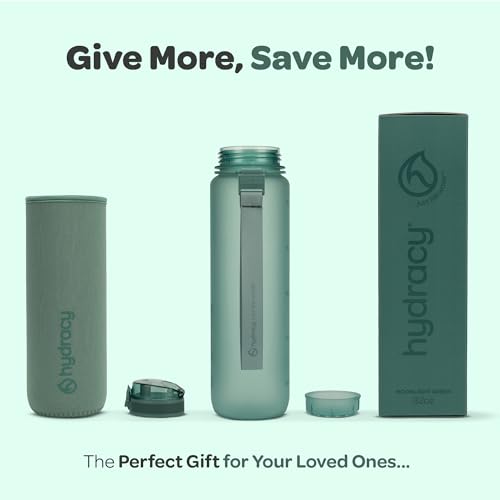 Hydracy Time Marker Water Bottle - 32 oz