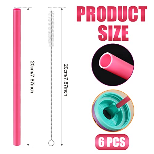 Reusable Plastic Straws for Owala Water Bottles (Pink)