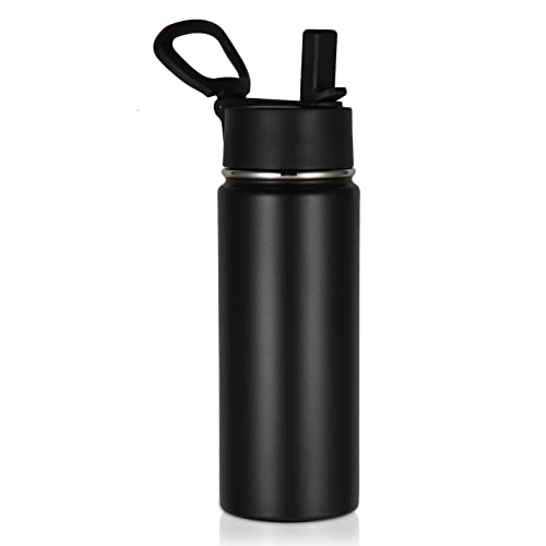 18oz Kids Insulated Water Bottle with Straw Lid