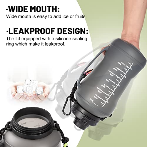 Collapsible Water Bottle with Straw - Half Gallon