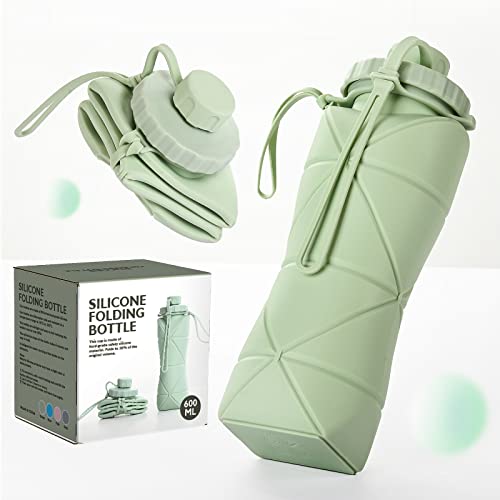 Silicone Collapsible Water Bottle, Easy-to-Carry, BPA Free, 20 oz