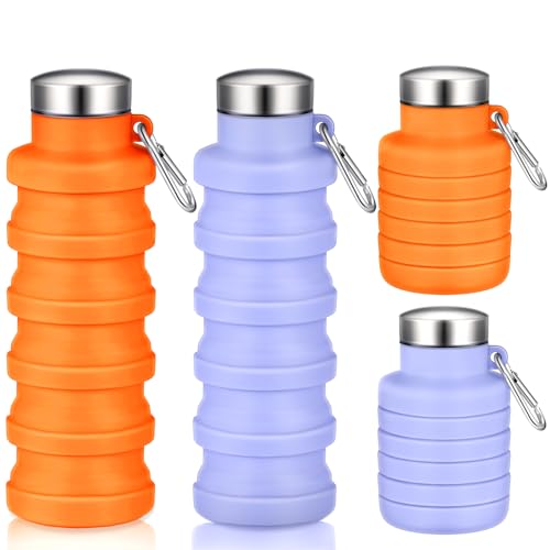 Baderke 17oz Foldable Travel Water Bottles (2-Pack)