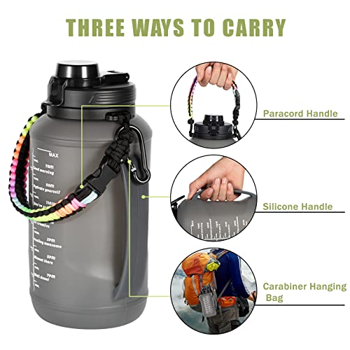 Collapsible Water Bottle with Straw - Half Gallon
