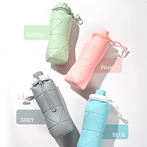 Silicone Collapsible Water Bottle, Easy-to-Carry, BPA Free, 20 oz