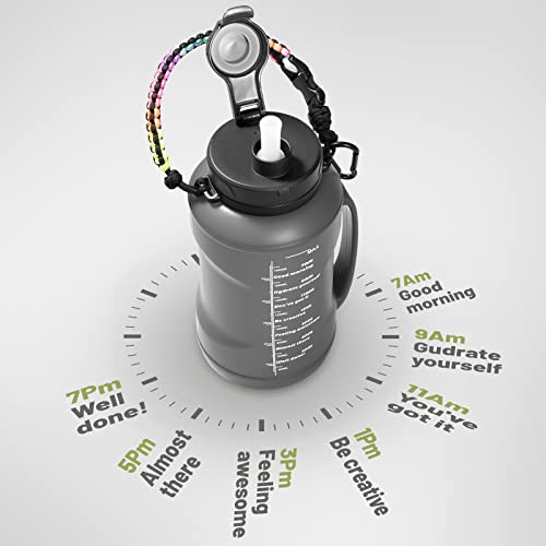 Collapsible Water Bottle with Straw - Half Gallon