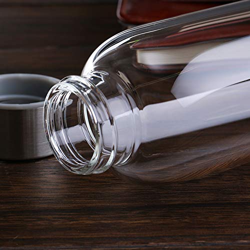 8-Pack Encheng Glass Water Bottles, 16oz