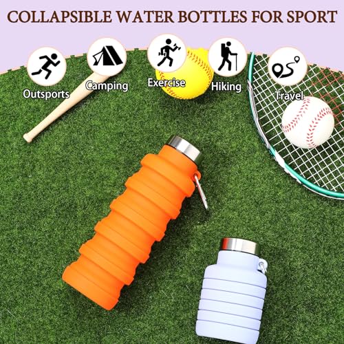 Baderke 17oz Foldable Travel Water Bottles (2-Pack)