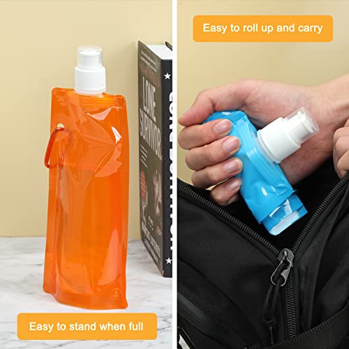 9-pack Collapsible Water Bottles for Sports and Travel