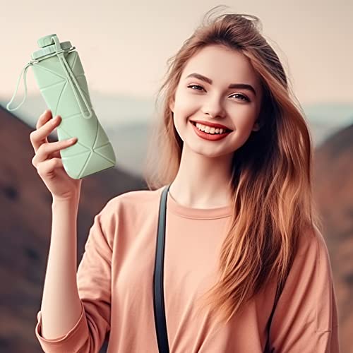 Silicone Collapsible Water Bottle, Easy-to-Carry, BPA Free, 20 oz