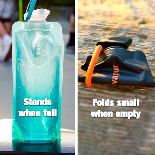 Vapur Collapsible Wide Mouth Anti-Bottle, 23oz, Malibu Teal
