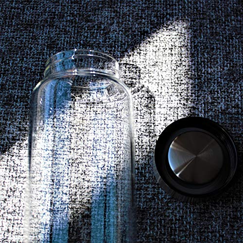 sunkey 32 oz Glass Water Bottle with Neoprene Sleeve