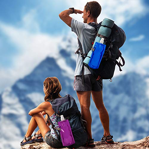 9-pack Collapsible Water Bottles for Sports and Travel