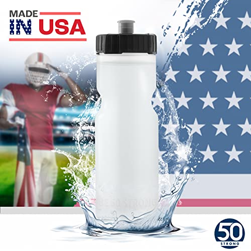 50 Strong 22 oz. BPA Free Sports Water Bottles