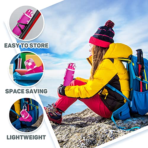 Kemier Collapsible Silicone Water Bottle - Pink