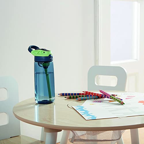Contigo Cleanable Kids Water Bottle, 20oz, Blueberry/Green Apple