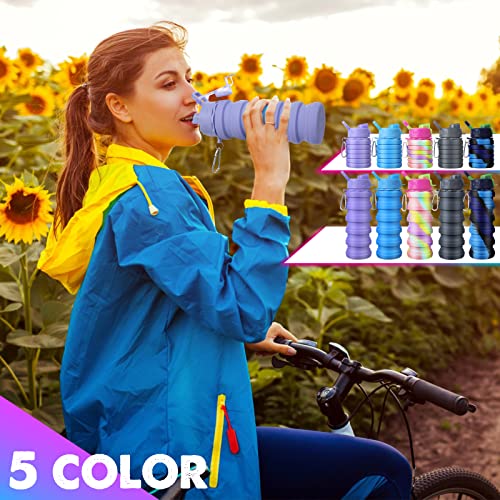 CHENGU Collapsible Water Bottles - 5 Pcs - Colorful