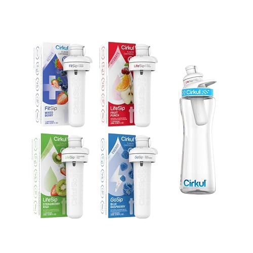 cirkul 22 oz Water Bottle with Flavor Cartridges