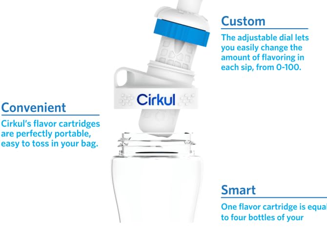Cirkull 22 oz Water Bottle Starter Kit with Flavor Cartridges