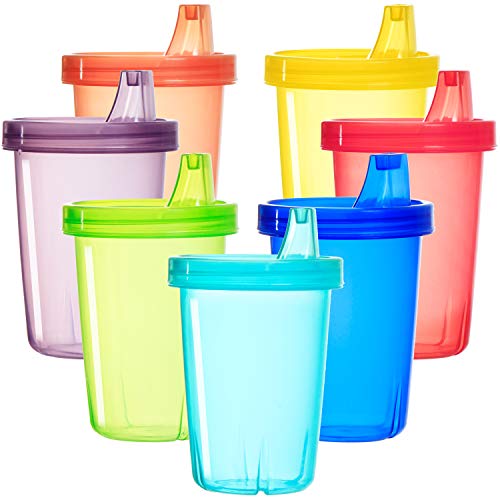Youngever 7-Pack Assorted Color Kids Sippy Cups